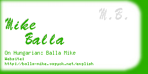 mike balla business card